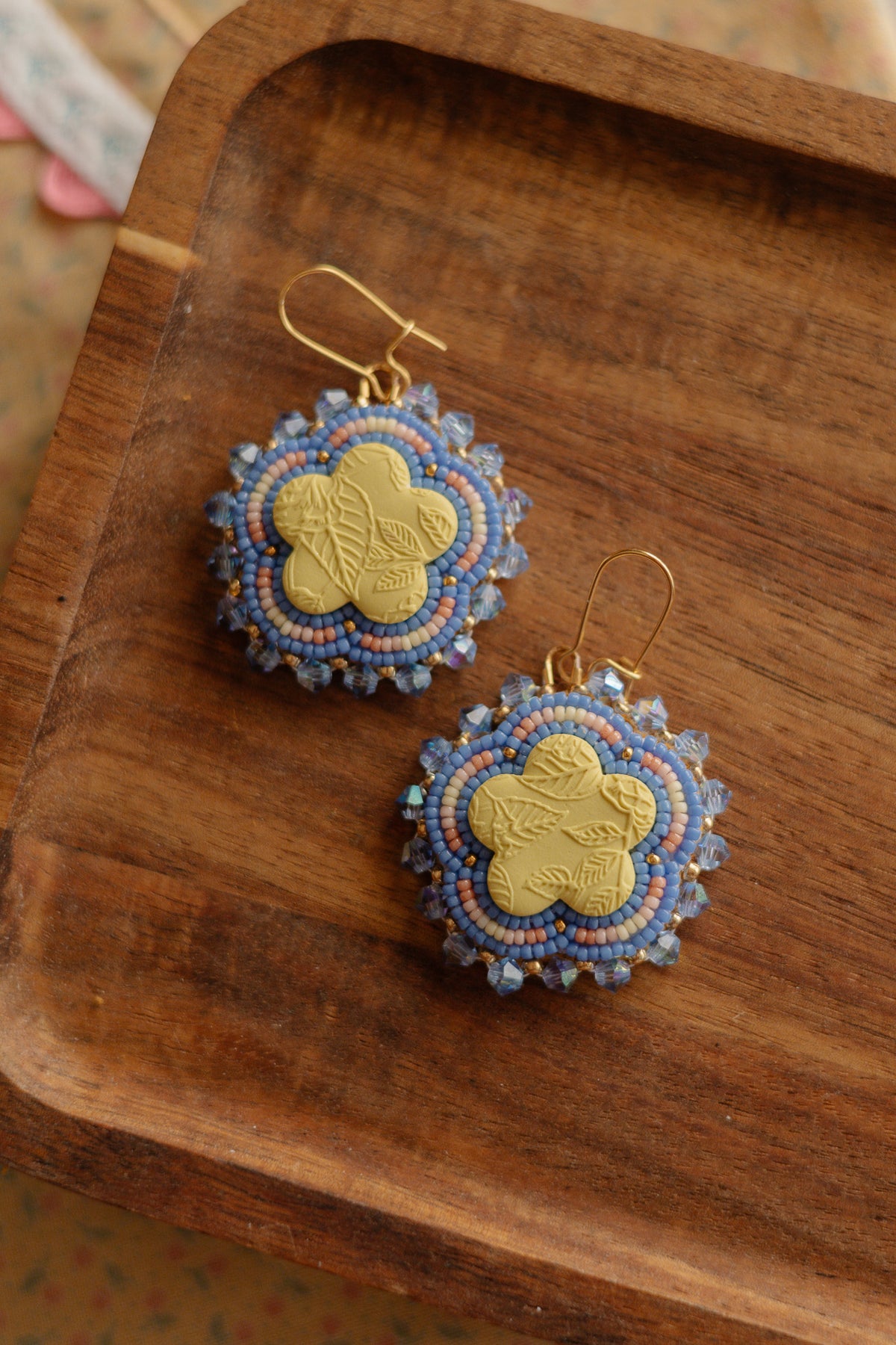 'Sunshine & Blue Skies' Floral Earrings